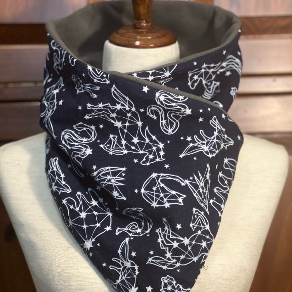 Blue Constellation Print Scarf